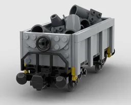 train cart with scrap