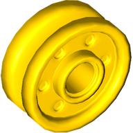 Lego Wheel 18 x 8 with Fake Bolts and Deep Spokes with Inner Ring / Yellow