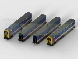 4-Wide Class 423 4-VEP 4 Carriage EMU Train In Network Southeast Livery