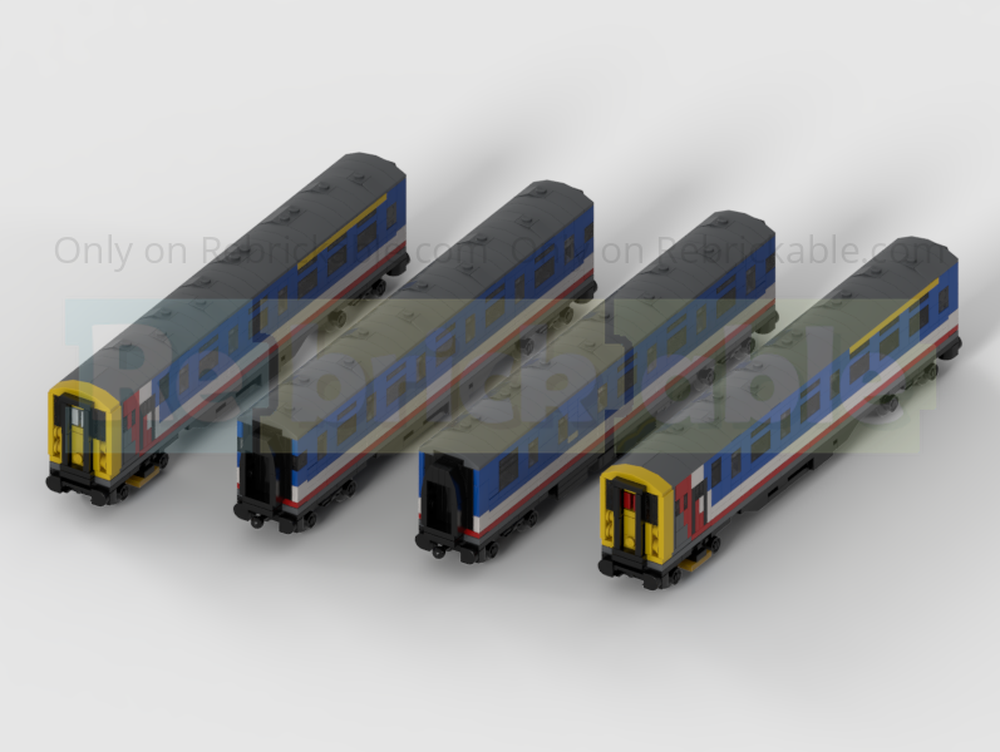 Lego 4-Wide Class 423 4-VEP 4 Carriage EMU Train In Network Southeast Livery
