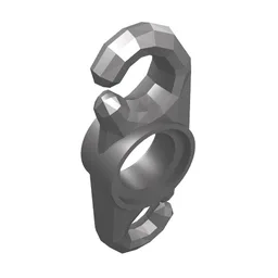 Large Figure Accessory, Chain Link Section / Flat Silver