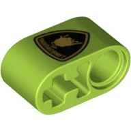 Technic Beam 1 x 2 Thick with Pin Hole and Axle Hole with Lamborghini Symbol Print