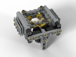 Boxer 4 engine with two crankshaft