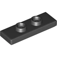 Plate Special 1 x 3 with 2 Studs with Groove and Inside Stud Holder (Jumper) / Black