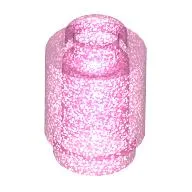 Brick Round 1 x 1 Open Stud / Opal Trans-Dark Pink
