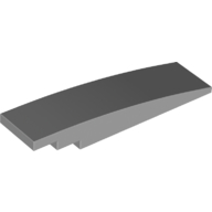 Lego Brick Curved 8 x 2 No Studs / Light Bluish Gray