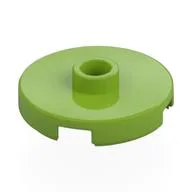 Plate Special Round 2 x 2 with Center Stud (Jumper Plate) / Lime