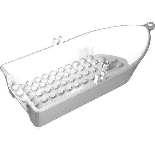 Lego Boat / Rowing Boat 18 x 8 x 2 1/3 with Oarlocks / White