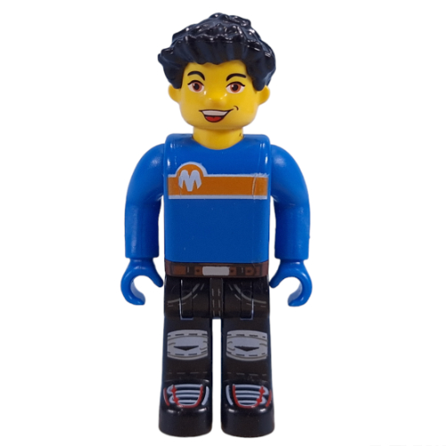 Lego Juniors Midifig, Max, Blue Torso, Black Legs / Blue