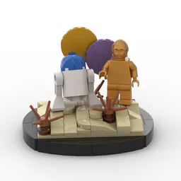 C-3PO & R2-D2 Twin Suns Diorama
