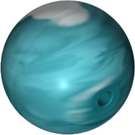 Lego Projectile, Large Figure Weapon, Zamor Sphere / Ball with Marbled White Pattern