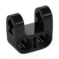 Technic Axle and Pin Connector Perpendicular Double Split [Reinforced] / Black