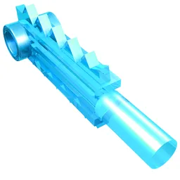 Tool Chainsaw Blade / Trans-Light Blue