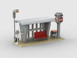 60iger Jahre Bushaltestelle - 1960s bus stop
