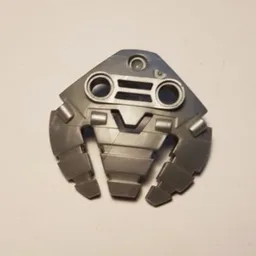 Large Figure Shield 5 x 5 with Triple Blasters / Pearl Light Gray