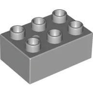 Duplo Brick 2 x 3 / Light Bluish Gray