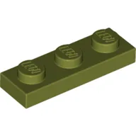 Plate 1 x 3 / Olive Green