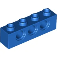 Technic Brick 1 x 4 [3 Pin Holes] / Blue