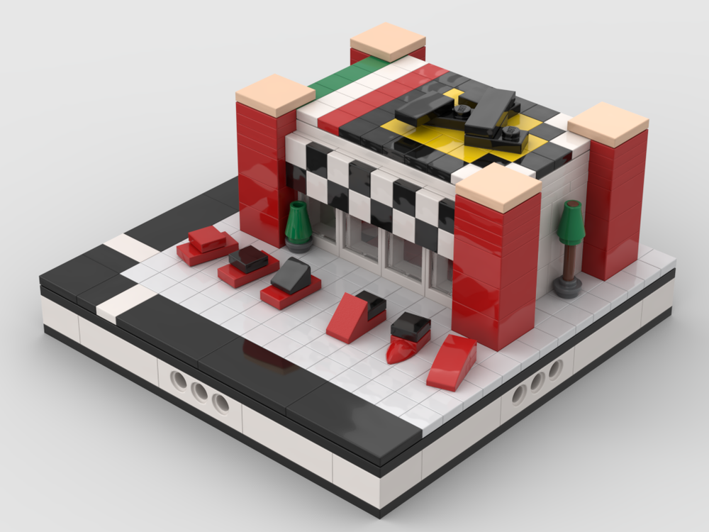 Lego Car Shop for a Mini Modular City