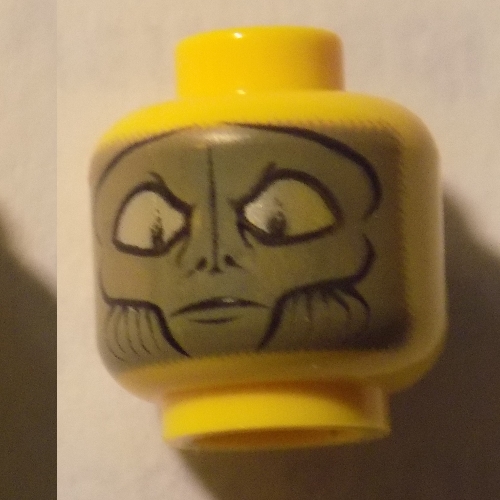 Lego Minifig Head Zam Wesell, Veil / Gray Face Print