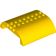 Lego Brick Curved 8 x 8 x 2 Double / Yellow