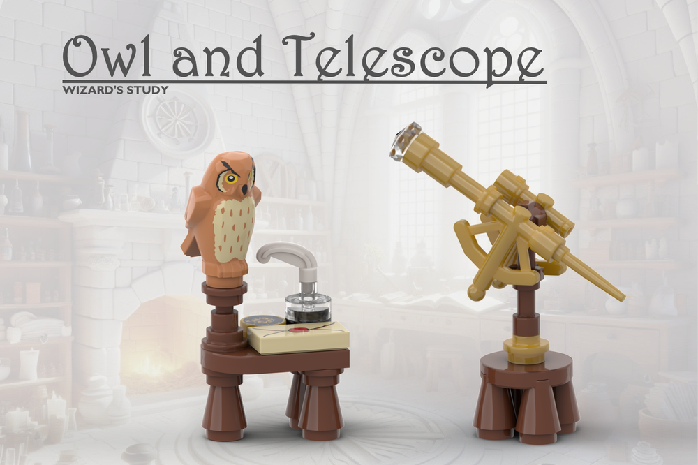 Lego Wise Owl and Telescope