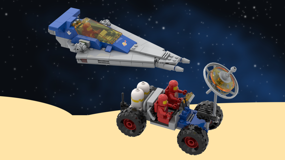 Lego Classic Space Patroller v2 and Moon Rover Buggy