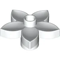 Duplo Plant, Flower with 1 Top Stud / White
