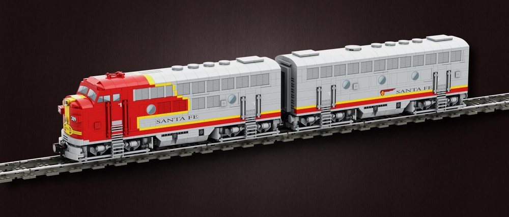 Lego Diesel Locomotive EMD F7 Santa Fe