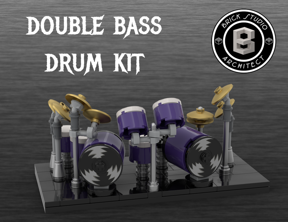 Lego Double Bass Drum Kit (Non-Chrome Version)