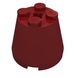 Cone 3 x 3 x 2 / Dark Red