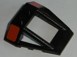 Windscreen 4 x 4 x 1 Roll Cage with Red Rectangle Pattern on Both Sides (Stickers) - Set 75101