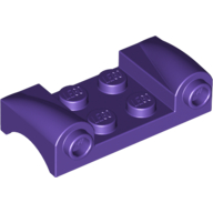 Lego Vehicle Body, Wheel Arch / Mudguard 2 x 4 with Headlights and Curved Fenders / Dark Purple
