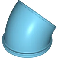 Duplo Ball Tube 45° Turn / Medium Azure