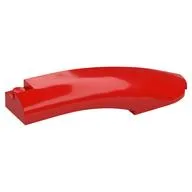 Brick Round, Curved 10 x 2 x 2 with Rounded End Right / Red