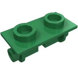 Hinge Brick 1 x 2 Top Plate Thin / Green