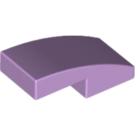 Lego Brick Curved 2 x 1 No Studs [1/2 Bow] / Lavender