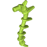 Lego Plant / Creature Body Part, Vine / Tail / Tentacle / Bionicle Spine, Spiky / Lime