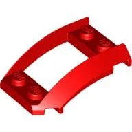 Wheel Arch, Curved Wedge 4 x 3 with 2 x 2 Opening and 4 Studs / Red