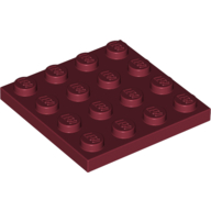 Lego Plate 4 x 4 / Dark Red