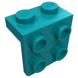 Bracket 1 x 2 - 2 x 2 / Dark Turquoise