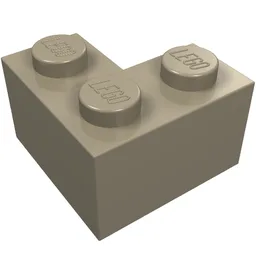 Brick 2 x 2 Corner / Dark Tan