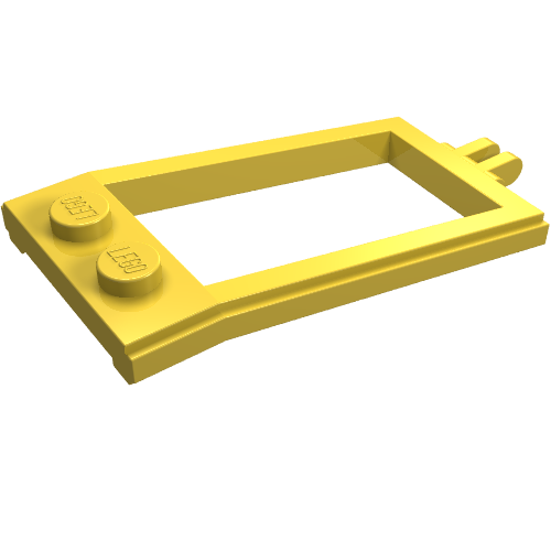 Lego Animal / Creature Accessory, Horse Hitching, with 1 x 2 Studs, Hinge [2 Fingers] / Yellow