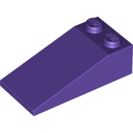 Lego Brick Sloped 18° 4 x 2 / Dark Purple