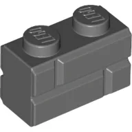 Brick Special 1 x 2 with Masonry Brick Profile / Dark Bluish Gray