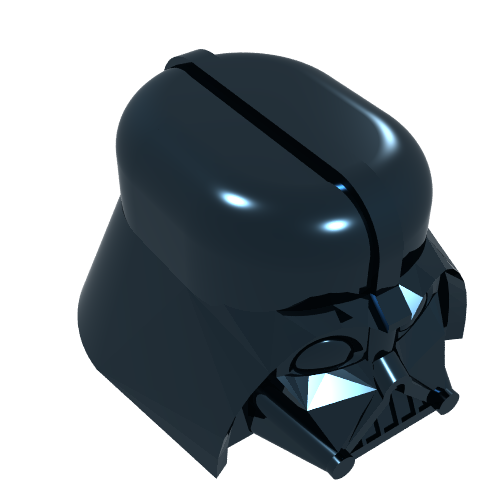 Lego Helmet Darth Vader / Chrome Black