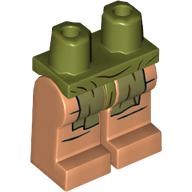 Lego Hips and Nougat Legs, Olive Green Loin Cloth print / Olive Green