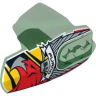 Large Figure Limb Cover, Size 5, Armor with Ball Joint Socket with 'FURNO 3.0' and Red Eagle Head Print / Trans-Green
