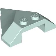 Brick Wedged, Sloped 4 x 4 Pointed / Light Aqua