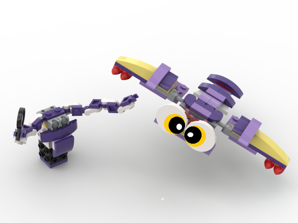 Lego slug-boss with wings and peasant